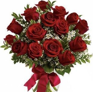 15 red roses with greenery | Flower Delivery Ulan-Ude